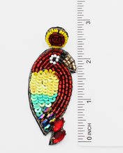 Load image into Gallery viewer, Tropical Bird Beaded Earrings
