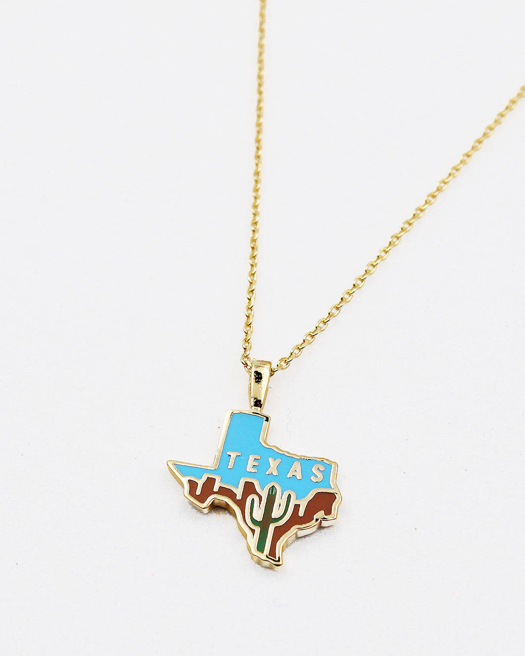 Texas Map Delicate Layering Necklace