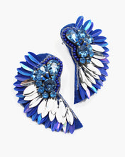 Load image into Gallery viewer, Acrylic Scale Wing Earrings with Stones

