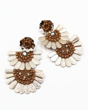 Load image into Gallery viewer, Triple Layered Beaded Statement Earrings
