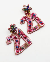 Load image into Gallery viewer, 21 Birthday Beaded Earrings
