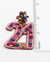Load image into Gallery viewer, 21 Birthday Beaded Earrings
