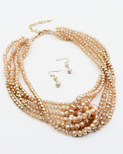 Load image into Gallery viewer, Multiple Layered Crystal Beaded Necklace Set

