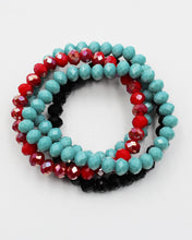 Load image into Gallery viewer, Quadruple Layered Faceted Stretch Bracelet
