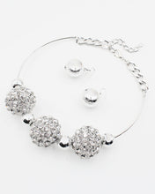 Load image into Gallery viewer, Hollow Crystal Ball Choker Chain Necklace Set
