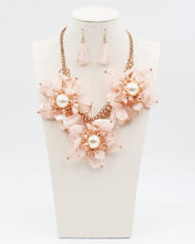 Load image into Gallery viewer, Precious Stone Flower Necklace Set
