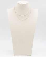 Load image into Gallery viewer, Tiny Pearl &amp; Crystal Beaded Double Layered Necklace
