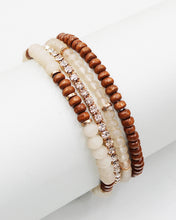 Load image into Gallery viewer, Mixed Bead Stretch Multiple Layered Bracelet
