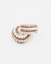 Load image into Gallery viewer, Tiny Pearl Open Hoop Earrings
