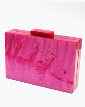 Load image into Gallery viewer, Colorful Resin Shell Clutch with Gold Chain
