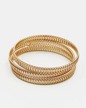 Load image into Gallery viewer, Triple Layered Textured Metal Bangles Set
