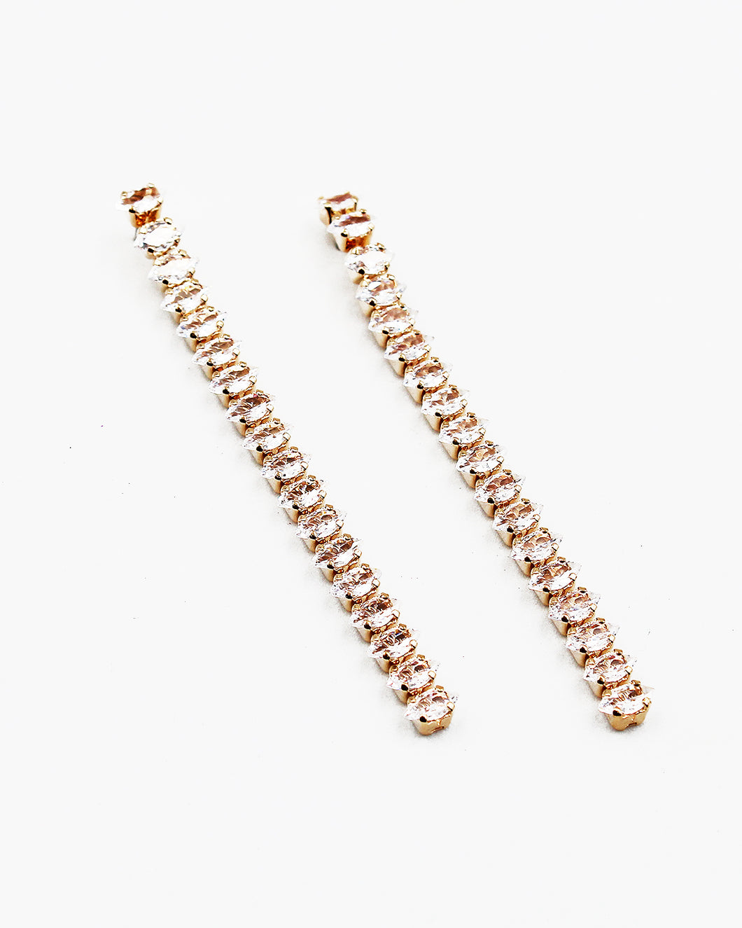 Linear Drop Jewel Stone Earrings