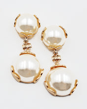 Load image into Gallery viewer, Faux Pearl Double Drop Earrings
