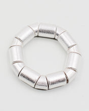 Load image into Gallery viewer, Textured Metal Block Stretch Bracelet
