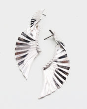 Load image into Gallery viewer, Metal Wing Dangle Earrings
