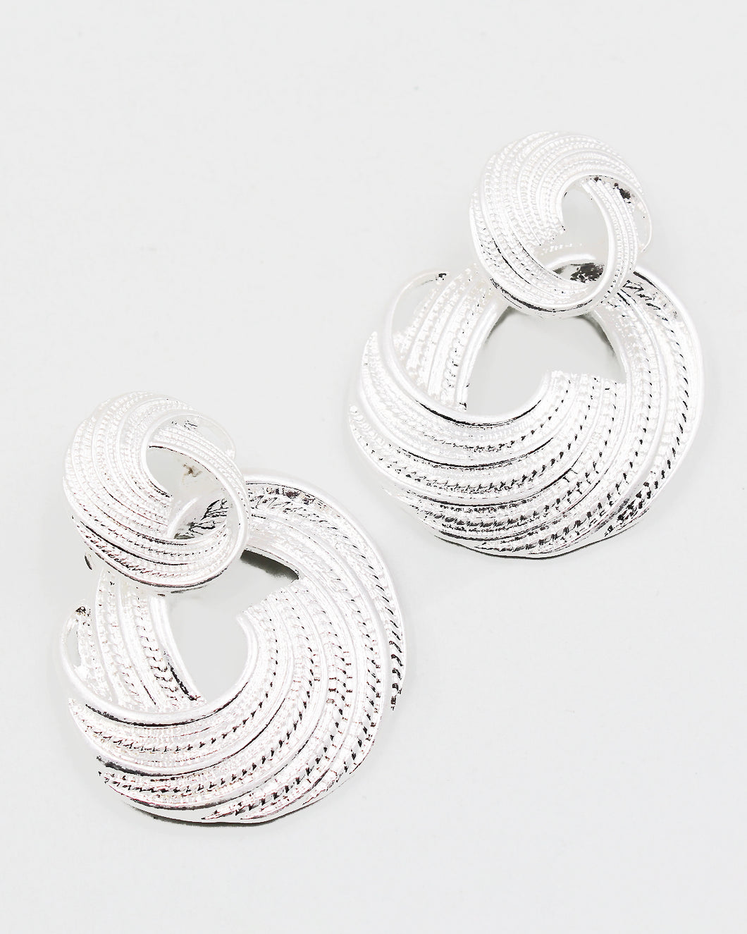 Textured Metal Dangle Earrings
