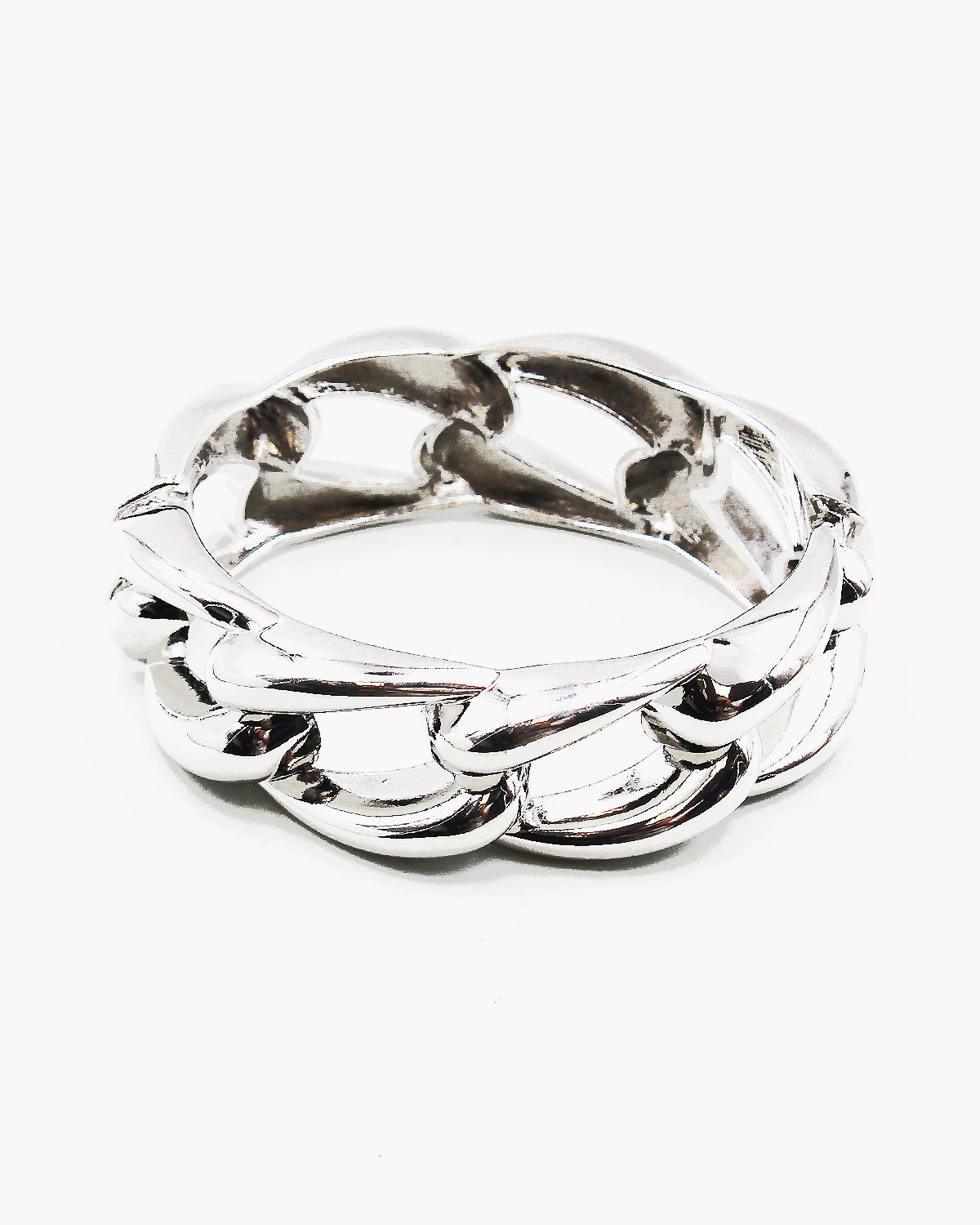 Metal Chain Linked Hinged Bangle Sam Moon Trading