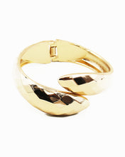 Load image into Gallery viewer, Faceted Shiny Metal Hinged Bangle
