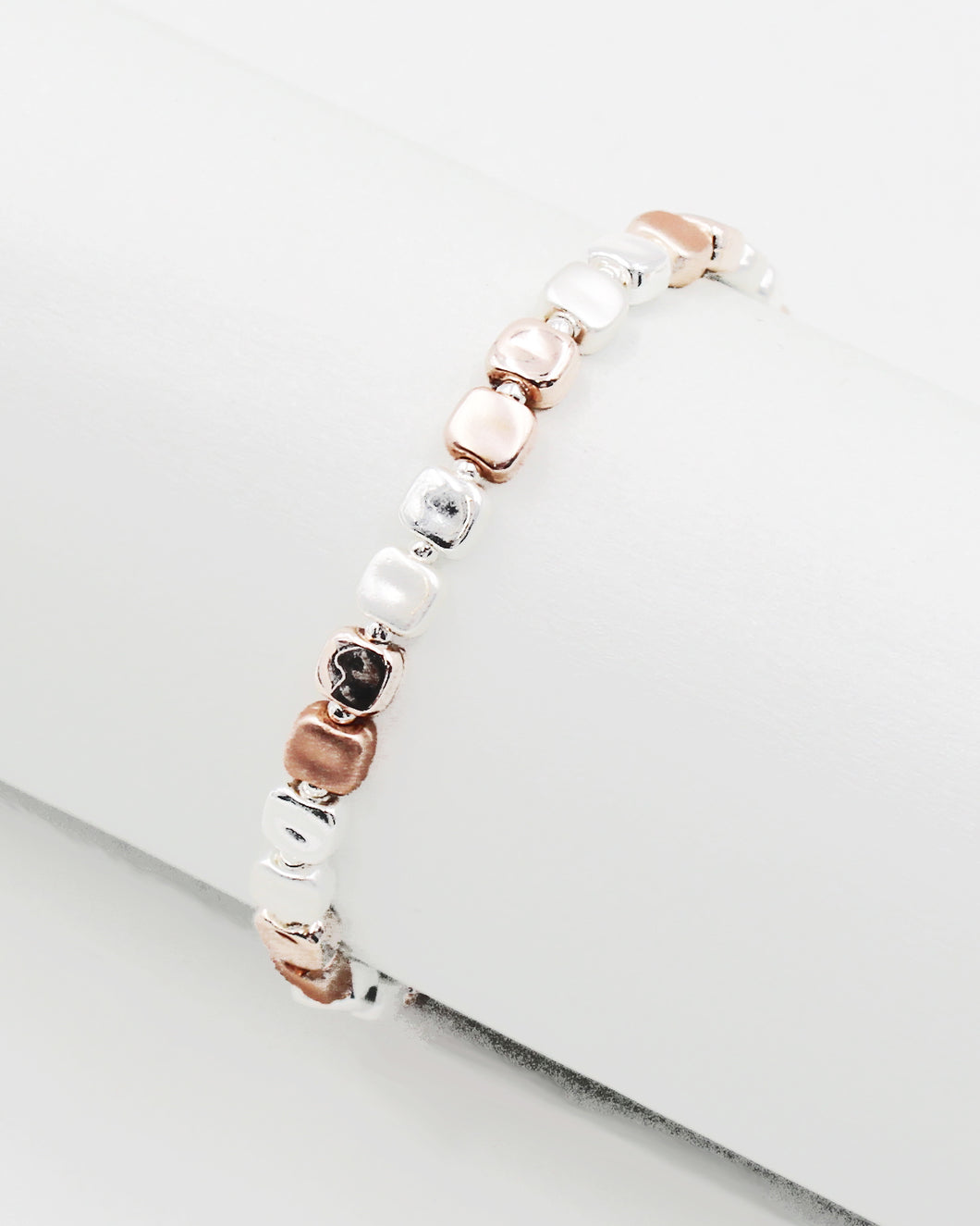Multiple Finish Metal Nugget Bracelet