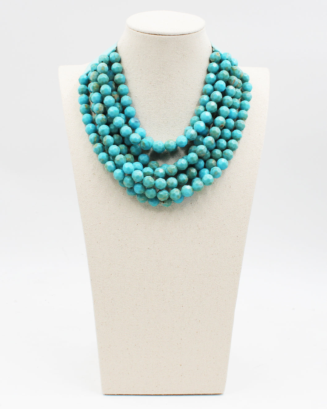 Multiple Layered Pearl Beaded Necklace