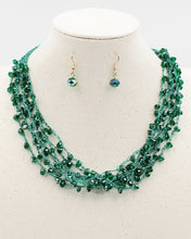 Load image into Gallery viewer, Faceted Crystal Layered Necklace Set
