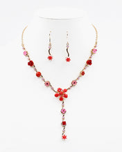 Load image into Gallery viewer, Floral Necklace &amp; Earrings
