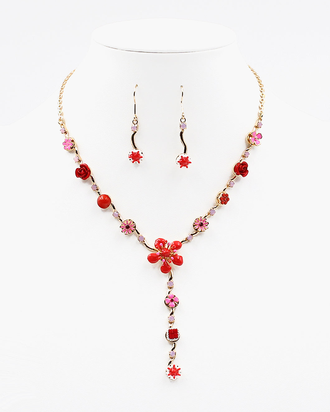 Floral Necklace & Earrings