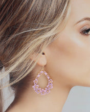 Load image into Gallery viewer, Floral Pear Shaped Earrings
