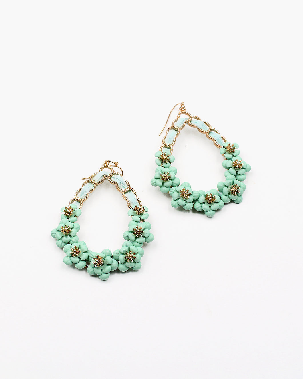 Floral Pear Shaped Earrings