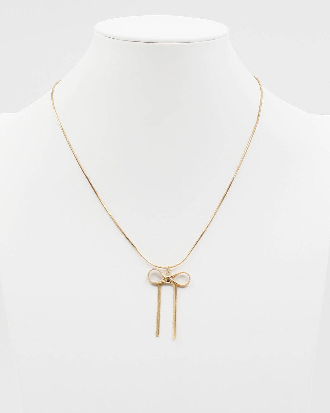 Gold Plated Bow Necklace