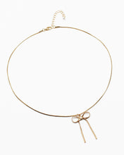 Load image into Gallery viewer, Gold Plated Bow Necklace
