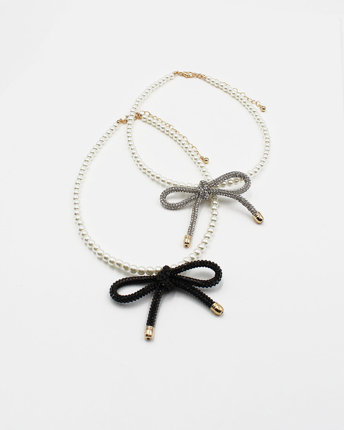 Pearl Beaded Bow Necklace – Sam Moon Trading