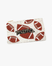 Load image into Gallery viewer, &quot;Mama&quot; Football Beaded Pouch
