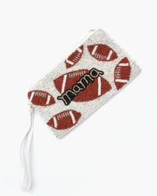 Load image into Gallery viewer, &quot;Mama&quot; Football Beaded Pouch
