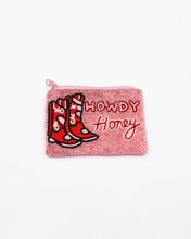 Load image into Gallery viewer, &quot;Howdy Honey&quot; Cowboy Boot Beaded Coin Pouch
