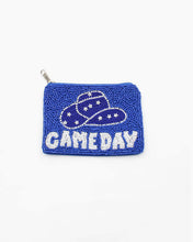 Load image into Gallery viewer, &quot;Game Day&quot; Blue Beaded Coin Pouch
