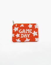Load image into Gallery viewer, &quot;Game Day&quot; Orange Beaded Coin Pouch
