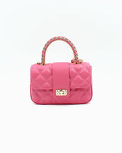 Load image into Gallery viewer, Quilted Shoulder Chain Pink Purse

