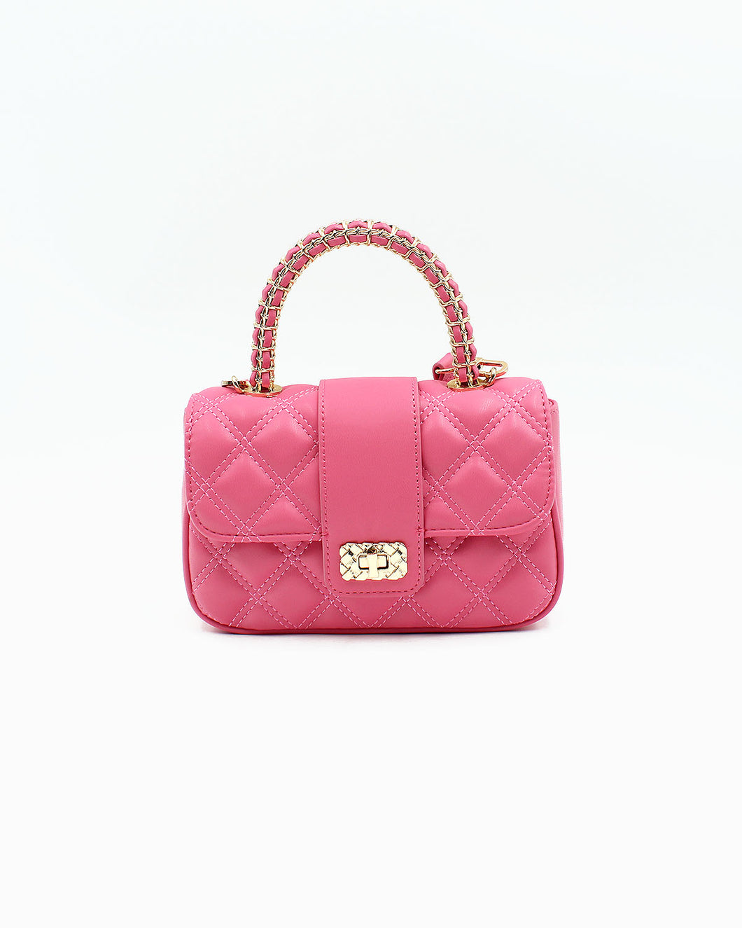 Quilted Shoulder Chain Pink Purse