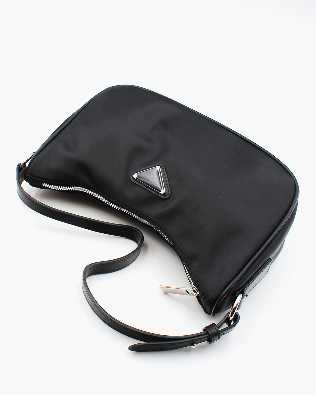 Microfiber Baguette Shoulder Bag