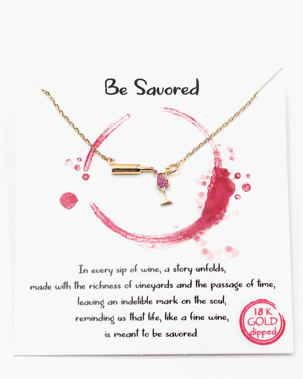 Be Savored Wine Necklace