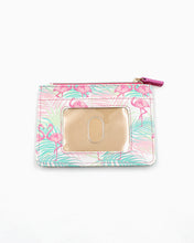 Load image into Gallery viewer, Flamingo Zipper Wallet with Key Clasp Holder
