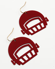Load image into Gallery viewer, Game Day Football Helmet Earrings
