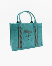 Load image into Gallery viewer, Turquoise Western Tote Bag
