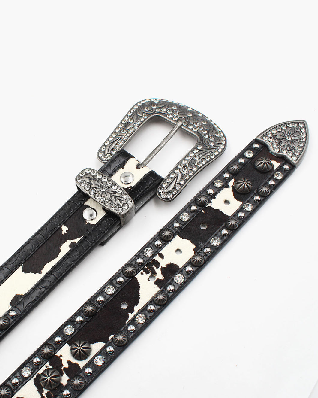 Western Cow Print Black Belt