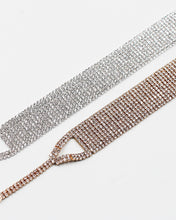 Load image into Gallery viewer, Multiple Rows Rhinestone Choker Chain
