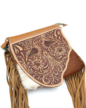 Load image into Gallery viewer, Floral Western Fringe Handbag
