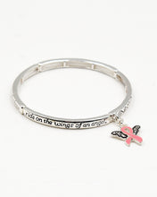 Load image into Gallery viewer, Pink Ribbon Charm Stretch Bracelet
