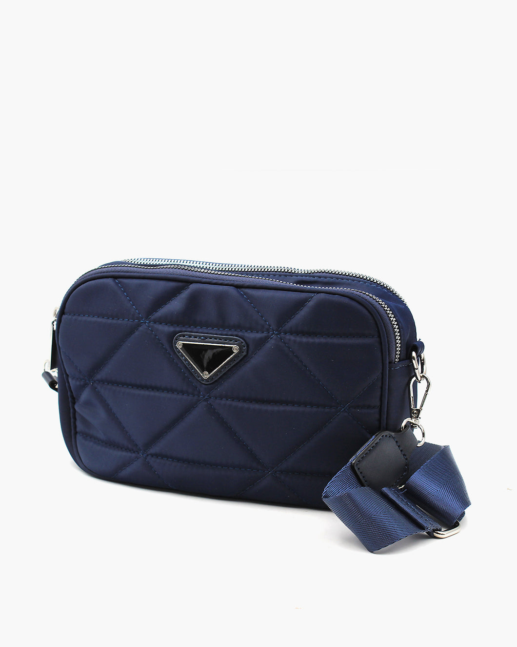 Microfiber Quilted Crossbody Bag