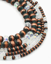 Load image into Gallery viewer, Navajo Pearl Multiple Layered Necklace with AB Beads
